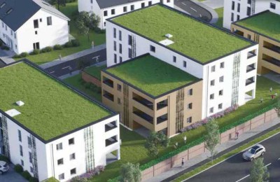 Moderne 2,5-Zimmer Erdgeschoss-Terrassenwohnung mit Gartenanteil und Tiefgaragenstellplatz (2022)