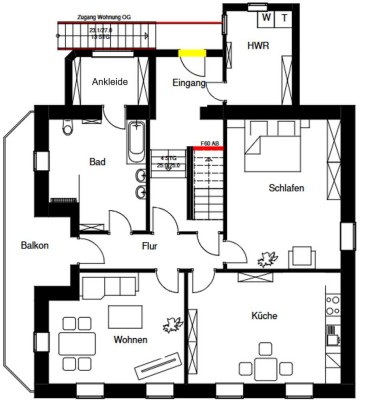 Freundliche und modernisierte 2-Raum-Wohnung mit geh. Innenausstattung mit Balkon und EBK