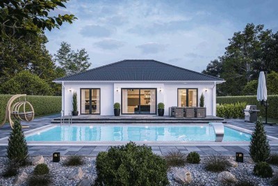 Wohnen auf einer Ebene, Leben mit Weitblick, Haus mit Keller