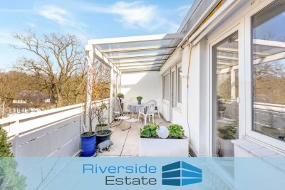 Stilvolle Stadtwohnung mit ca. 19 m² Dachterrasse, Parkett & Tiefgarage in Toplage