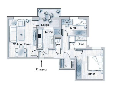 Mietwohnung Linz Froschberg oberste Etage