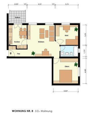 Stilvolle helle 3-Raum-Wohnung in Konstanz