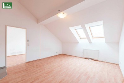 Dachgeschoss-Wohnung mit Abendsonne in Ruhelage nahe U4 Meidling Hauptstraße, U6 und Theresienpark!