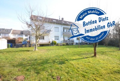 DIETZ: Sofort einzugsbereite 1 Zimmerwohnung mit Balkon, Wanne, Dusche, Garten, Einbauküche