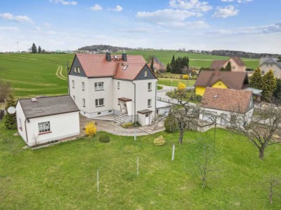 +1480 m2 Rarität in Ohorn: Traumdomizil für 1-2 Familien bietet 192 m2 auf 2 Etagen + Keller & DG!+