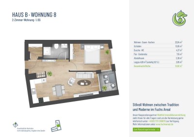HN-OST - Exklusive 2-Zimmer-Neubauwohnung (B8)!