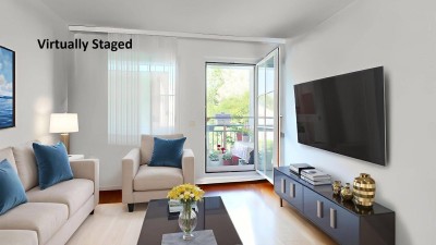 Traumhafte 3-Zi-Eigentumswohnung mit Loggia, Klimaanlage, Infrarotsauna und Grünblick vor den Toren Wiens
