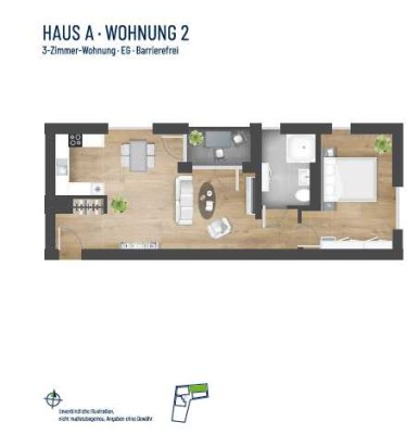 NUR MIT WOHNBERECHTIGUNGSSCHEIN! HN-OST - Exklusive 2-Zimmer-Neubauwohnung
