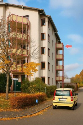 Nette kleine Wohnung mit Ausblick und Tiefgarage, barrierefrei
