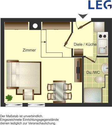 1-Zimmer-Wohnung in Münster Hiltrup