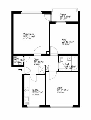 Hübsche 3,5-Zimmer-Wohnung mit Potential in idyllischer Lage