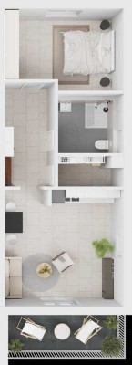 Neubau 2-Zimmer mit Balkon und Südausrichtung