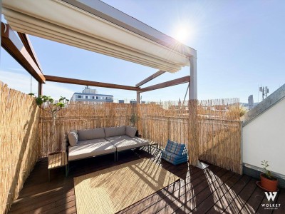 Exklusive Dachgeschosswohnung mit Klimaanlage, sonniger Terrasse &amp; Balkon – Wohnen über den Dächern Wiens