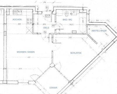 Neuw. helles ruhiges 2 R.-Appartement,  mit EBK + Lift + Loggia