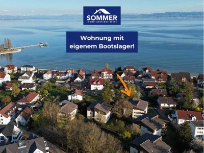 RESERVIERT 2-Zimmer Wohnung mit Garage und Bootslager, 150m vom Bodensee