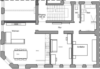 Erstbezug nach Sanierung mit EBK: Exklusive 3-Zimmer-Wohnung mit lux. Innenausstattung in Fürth