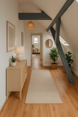 +Renovierte 3-Zimmer-Dachgeschosswohnung+