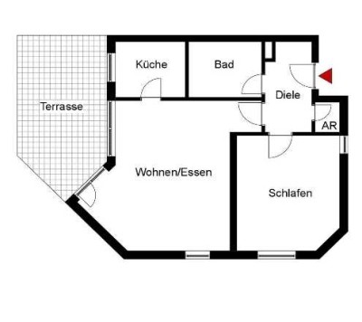 2,5 Zi.-Terrassenwohnung mit kl. Gartenanteil und Stellplatz in Plieningen