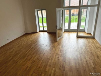 [] biburg [] kloster []  3-raum wohnung im eg [] parkett [] wanne [] terrasse [] stellplatz []