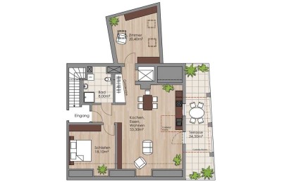 Mit dem Aufzug direkt in die eigene Wohnung - Erstbezug inkl. neuer Einbauküche zur Miete inmitten d