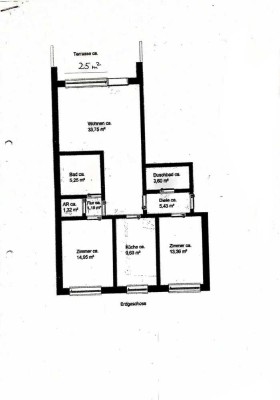 3 ZKBBT-Hochparterre-Wohnung mit Terrasse + Beet und Einbauküche in Bremen St. Magnus