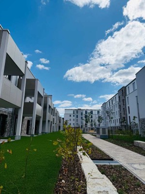 Erstbezug Neubau-Whg: Geschmackvolle 2-Zimmer Barrierefrei Wohnung - Balkon, Hochwertige Einbauküche