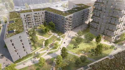 Urban wohnen, grün genießen – moderne 3 Zimmer Wohnung mit Terrasse und offener Küche