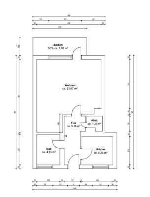 Geschmackvolle 1-Raum-Wohnung mit Balkon in Hilden