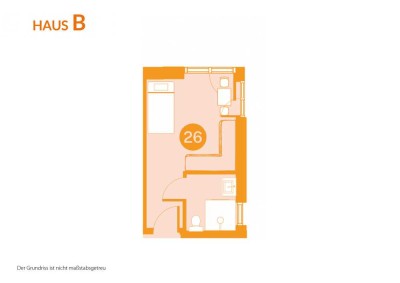 Neubauappartment 24 qm mit Terrasse in München-Freimann