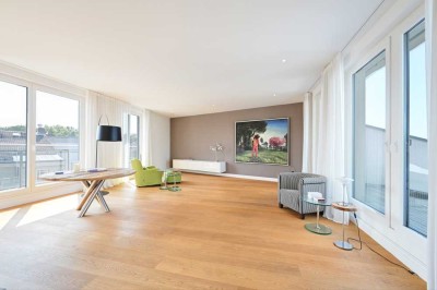 Panorama-Penthouse mit Weitblick und drei Terrassen am Viktoriapark + TG-Stellplatz