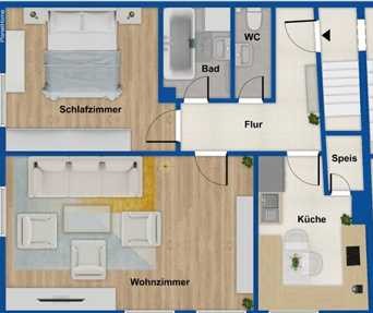 Attraktive und sanierte 2-Raum-Wohnung in Beratzhausen