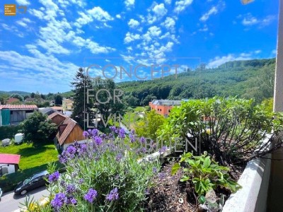 BALKONWOHNUNG /// MAUERBACH Traumhafter Blick I Wald &amp; Wiese I Sonne I Natur PUR I Gartennutzung