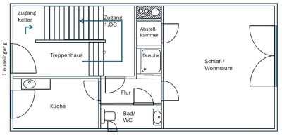 1-Zimmer-Erdgeschosswohnung in Krefeld