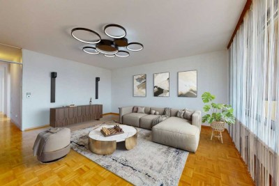 Helle 4-Zimmer-Wohnung mit Wintergarten und Weitblick – sofort bezugsfrei!