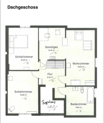 Helle Dachgeschosswohnung mit offenem Wohn- und Kochbereich