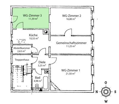 WG-Zimmer inmitten der Erlanger Innenstadt