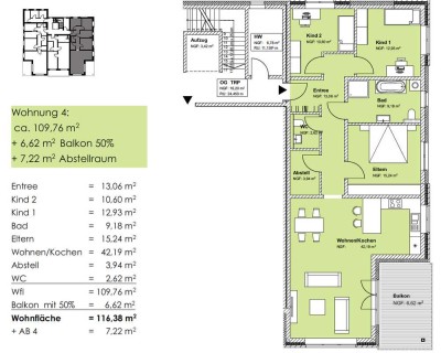 4-Zimmer Balkonwohnung in Gr. Schwülper