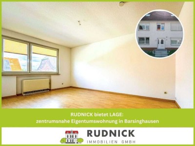 RUDNICK bietet LAGE: zentrumsnahe Eigentumswohnung in Barsinghausen