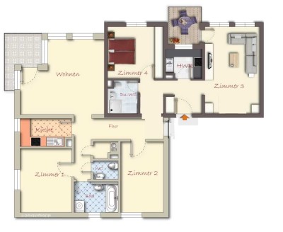 IN PLANUNG***5 Zimmer Wohnung im Wohngebiet Silberstraße mit 2 Balkonen, 2 PKW Stellplätzen zu vermi