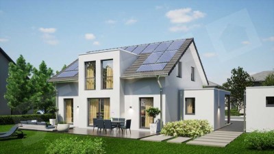 Elegantes Einfamilienhaus mit PV-Anlage inkl. Grundstück -  *** schlüsselfertig ***