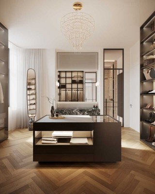 Großzügige 5-Zimmer-Wohnung mit in luxuriösem Stil mit Ankleide und Büro