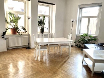 Sehr hübsche, sonnige und stilvolle Albauwohnung: Toplage Nähe Mariahilferstraße, 3 Zimmer + Küche, 2. Stock, U3-Zieglergasse!