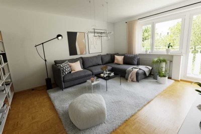 Hübsche 2-Zimmerwohnung mit Südbalkon in ruhiger Lage von Hochzoll Süd, Nähe Kuhsee