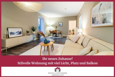 Ihr neues Zuhause: Stilvolle Wohnung mit viel Licht, Platz und Balkon