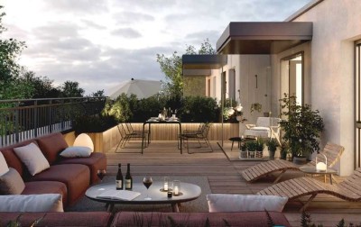 förderfähige Penthouse-Wohnung mit umlaufender Dachterrasse