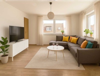 Gut geschnittene 4-Zimmer-Wohnung mit Balkon, Garage und Stellplatz – bezugsfrei