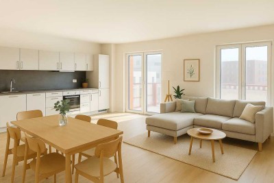 Hannover Kronsrode Neubau: Einbauküche, Süd-Balkon, Fußbodenheizung, Aufzug, Keller, Tiefgarage