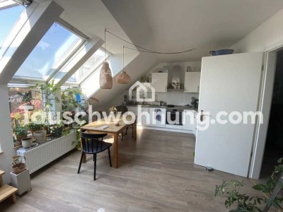 Tauschwohnung: Dachgeschosswohnung mit Südterrasse und Ausblick