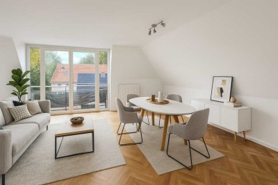 Geschmackvolle, vollständig renovierte 4-Raum-DG-Wohnung in Bargfeld-Stegen