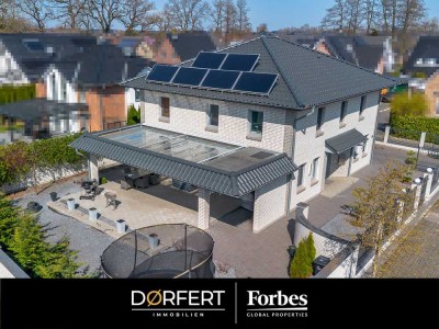 Lilienthal | Design & Komfort: Einfamilienhaus mit Joop-Charme, edles Ambiente + überdachte Terrasse